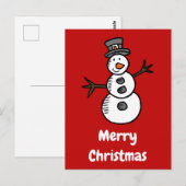 Snowman Postkarte (Vorne/Hinten)