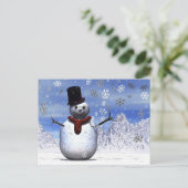 Snowman Postkarte (Stehend Vorderseite)