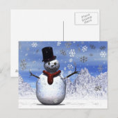 Snowman Postkarte (Vorne/Hinten)