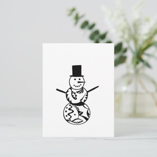 Snowman Postkarte (Stehend Vorderseite)