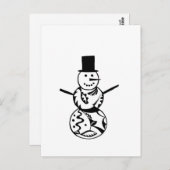 Snowman Postkarte (Vorne/Hinten)