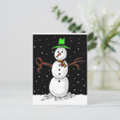 Snowman Postkarte (Stehend Vorderseite)