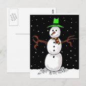 Snowman Postkarte (Vorne/Hinten)