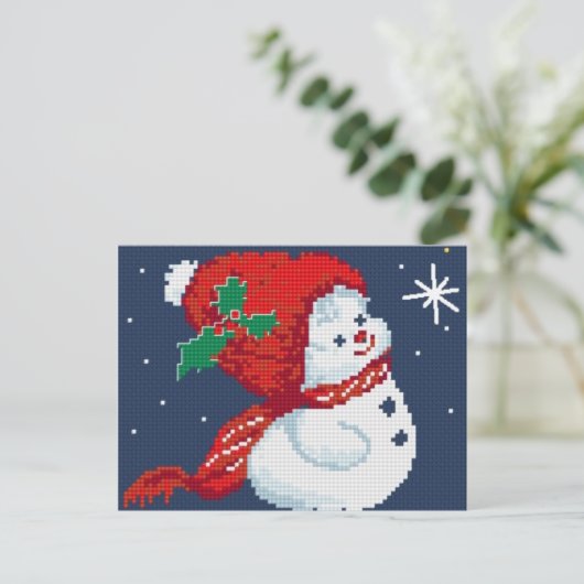Snowman Postkarte (Stehend Vorderseite)