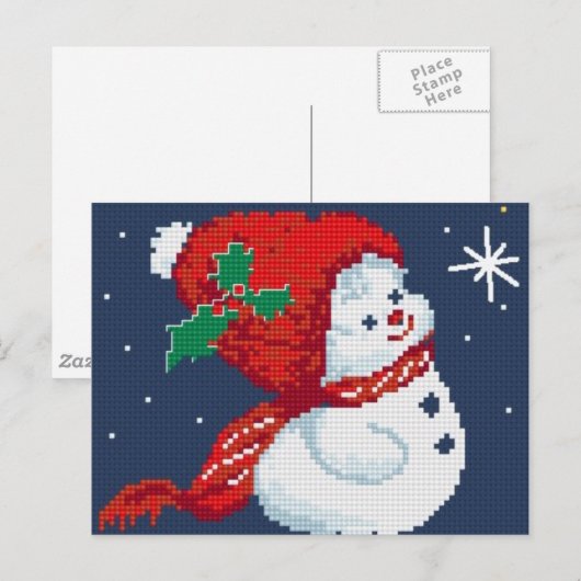 Snowman Postkarte (Vorne/Hinten)