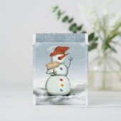 Snowman Postkarte (Stehend Vorderseite)