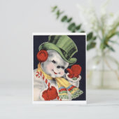 Snowman Postkarte (Stehend Vorderseite)