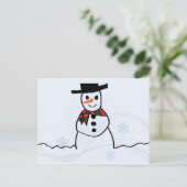 Snowman Postkarte (Stehend Vorderseite)