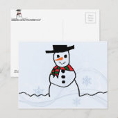 Snowman Postkarte (Vorne/Hinten)
