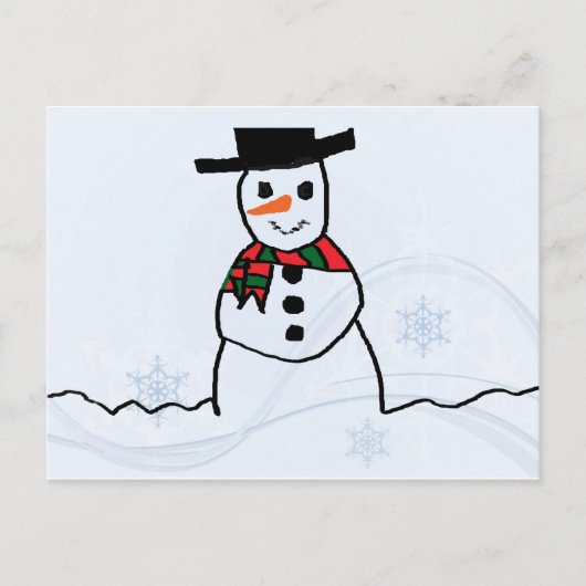 Snowman Postkarte (Vorderseite)