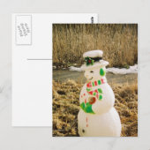 Snowman Postkarte (Vorne/Hinten)