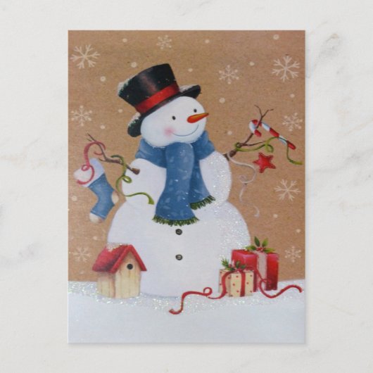 Snowman Postkarte (Vorderseite)