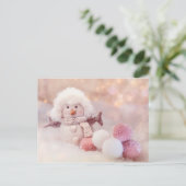 Snowman Postkarte (Stehend Vorderseite)