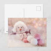 Snowman Postkarte (Vorne/Hinten)