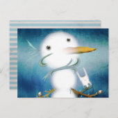 SNOWMAN POSTKARTE (Vorne/Hinten)