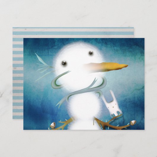 SNOWMAN POSTKARTE (Vorne/Hinten)