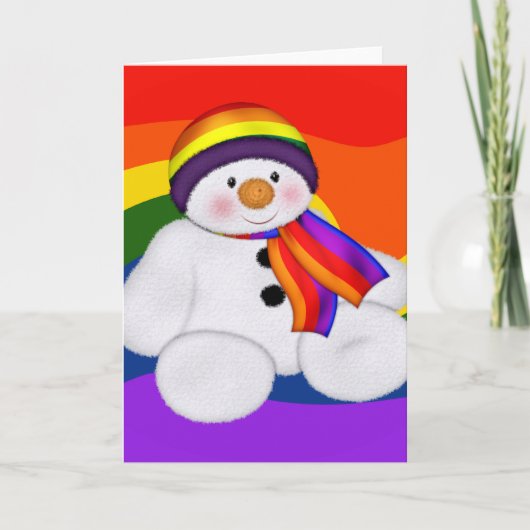 Snowman Pride Feiertagskarte (Vorderseite)