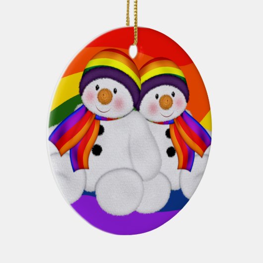 Snowman Pride Keramikornament (Rechts)
