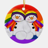 Snowman Pride Keramikornament (Vorne)