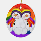 Snowman Pride Keramikornament (Links)