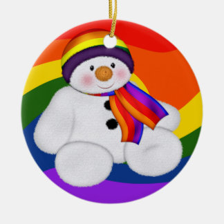 Snowman Pride Keramikornament