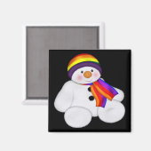 Snowman Pride Magnet (Vorderseite/Rückseite)