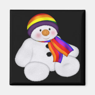 Snowman-Pride Magnet