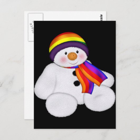 Snowman Pride Postkarte (Vorne/Hinten)