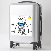 Snowman QR Code Aufkleber (Koffer)