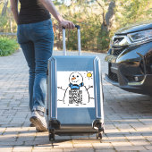 Snowman QR Code Aufkleber (Koffer Insitu)