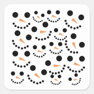 Snowman Quadratischer Aufkleber