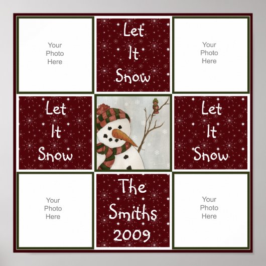 Snowman Quilt Scrapbook Page Poster (Vorne)