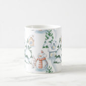 Snowman Rabbit Tree Snow House Kaffeetasse (Mittel)