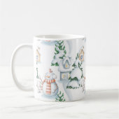 Snowman Rabbit Tree Snow House Kaffeetasse (Links)