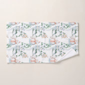 Snowman Rabbit Tree Snow House Weihnachten Badhandtuch Set (Handtuch)