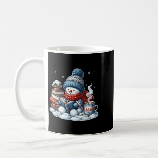 Snowman Reading Books Lovers Librarian Bookworm Ch Kaffeetasse (Links)