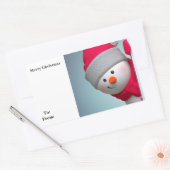 Snowman Rechteckiger Aufkleber (Umschlag)