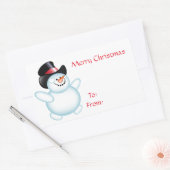 Snowman Rechteckiger Aufkleber (Umschlag)