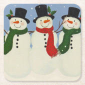 Snowman Rechteckiger Pappuntersetzer (Vorderseite)