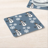 Snowman Rechteckiger Pappuntersetzer (angewinkelt)