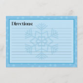 Snowman Recipe Card Begleitkarte (Rückseite)