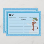 Snowman Recipe Card Save The Date (Vorne/Hinten)