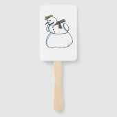 Snowman rectangle hand fans fächer (Rückseite)