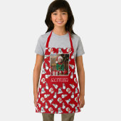 Snowman Red and White Christmas Boys Foto Schürze (Insitu)