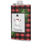 Snowman Red Buffalo Kariert Flask Flachmann (Links)