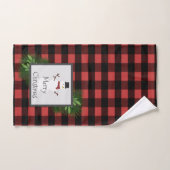 Snowman Red Buffalo Kariert Handtuch Set (Handtuch)