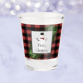 Snowman Red Buffalo Kariert Shotglas Schnapsglas