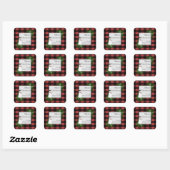 Snowman Red Buffalo Kariert Sticker (Blatt)