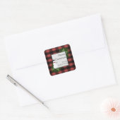 Snowman Red Buffalo Kariert Sticker (Umschlag)