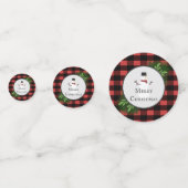 Snowman Red Buffalo Kariert Table Confetti Konfetti (Vorderseiten)